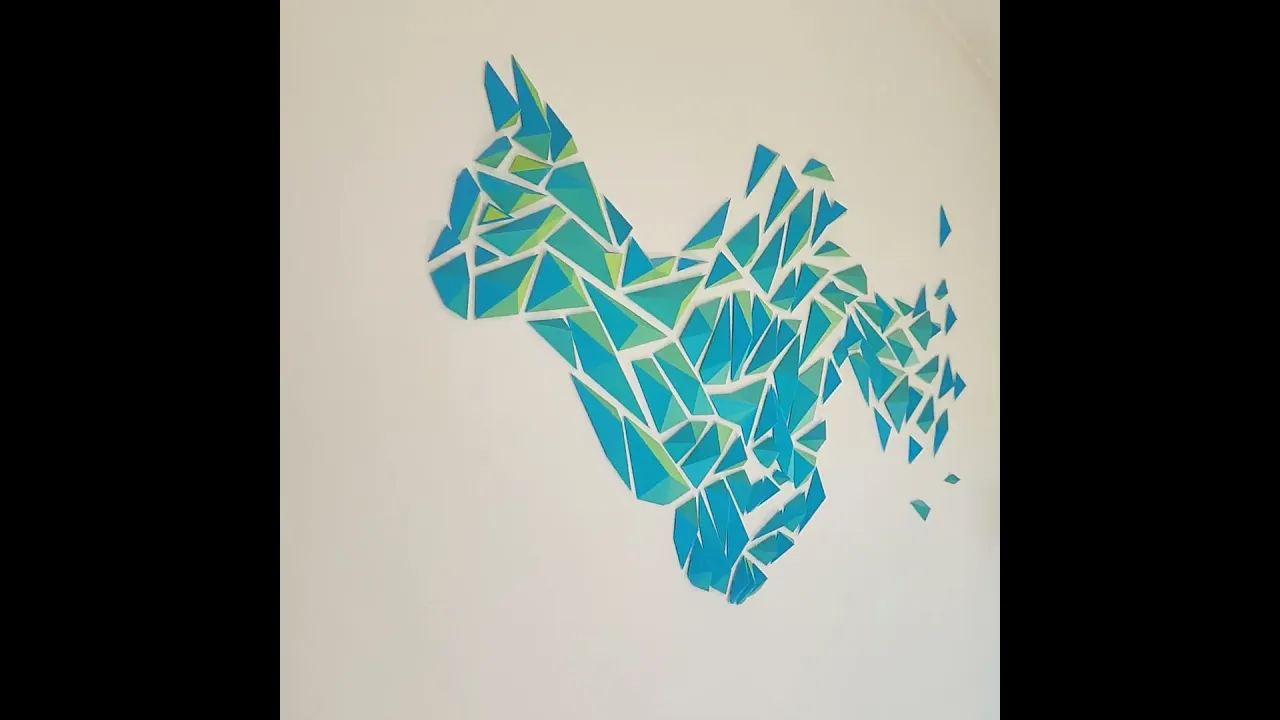Geometric cat wall art video thumbnail