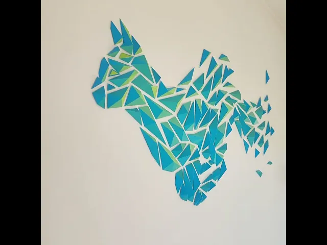 Geometric cat wall art video thumbnail