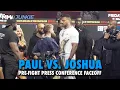Jake Paul TAUNTS Anthony Joshua in pre-fight press conference faceoff