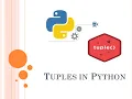 Unit II Tuples in Python CBSE Class XI Computer Science