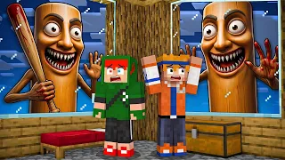ENCONTRAMOS O TUNG TUNG SAHUR E LUTAMOS COM ELE NO MINECRAFT!!