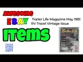 Trailer Life Magazine May 1981 RV Travel Vintage Issue - Retro Camping