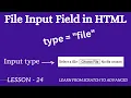 What is input type file in html How to make file upload button in html Input type file