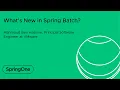What s New in Spring Batch