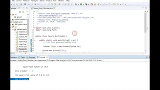 Square Root Number in Java