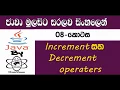 Java Sinhala By ChamiViews Part 8 - Increment Decrement Operators