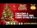 Merry Christmas Tree With Stars In C Pattern Coding