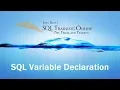 SQL Variable Declaration - How to Declare a Variable in SQL Server