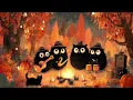 Owl Jazz by the Fire – Halloween Night for Focus \u0026 Calm