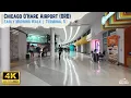 Chicago O Hare International Airport ORD Early Morning Ambience Walking Through Terminal 5