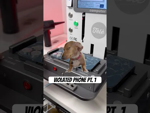 Another shop violated this iPhone #oddlysatisfying #apple #iphonerepair #tech #laser #backglass #diy