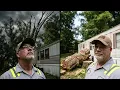 THIS DEAD 90FT TREE ALMOST KILLED ME AND MY MOBILE HOME