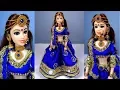 Download Lagu Barbie in BLUE BRIDAL LEHENGA | How to decorate barbie doll with Indian bridal lehenga and jewellery