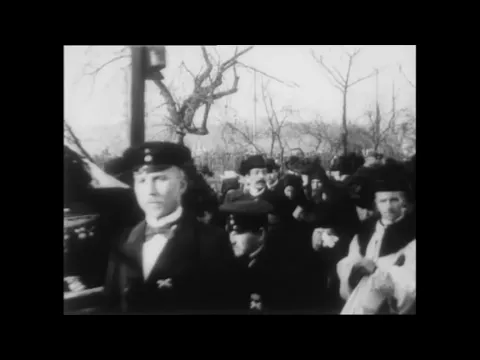 Die Beerdigung der Opfer des Grubenungglicks auf der Zeche Radbod bei Hamm i. W., den 16, Nov. 1908