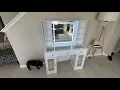 Review - HUANLEGO White Vanity Desk with Mirror and Lights