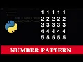 Python Program To Print Number Pattern in Square Shape 03