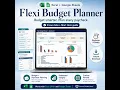 Flexi Budget Planner Monthly Weekly Biweekly Paycheck Budget Spreadsheet
