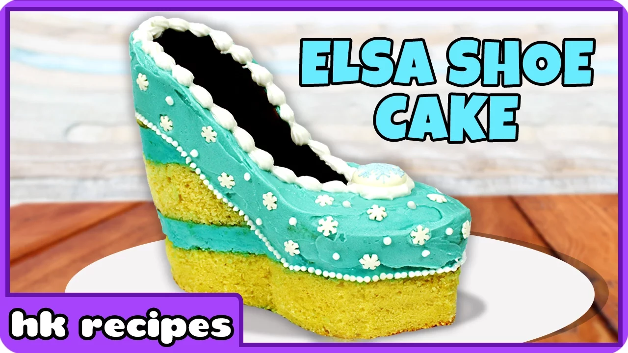 Frozen Elsa Shoe Cake Recipe   DIY Princess Birthday Cake Recipe by Hoopla Recipes