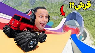 حوادث السيارات السقوط فى فم القرش BeamNG Drive 