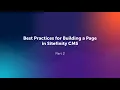 Building a Page in Sitefinity Part 2 Hero Image Containers Content Blocks