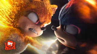 sonic the hedgehog 3 2024 super sonic vs super shadow movieclips