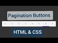 Pagination Buttons Using HTML CSS