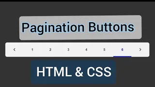 Pagination Buttons Using HTML CSS