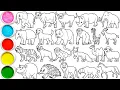 Draw Amazing Animals in 40 Minutes - Lion Tiger Elephant Dog Horse Panda Giraffe others