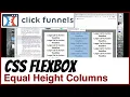 Create Equal Height Columns Using CSS Flex Box in ClickFunnels - CFDS-34