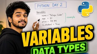 Python Variables Data Types in Telugu Python Day 2