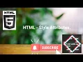 HTML Style Attributes and tags