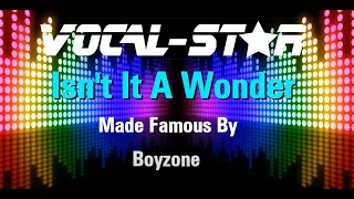 boyzone isnt it a wonder with lyrics hd vocal star karaoke 4k