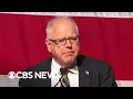 Gov Tim Walz speaks publicly for first time since 2024 election loss