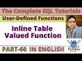 60 Inline Table Valued Function - User Defined Function In SQL Server