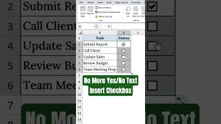 Insert Checkbox in Excel FAST No More Text
