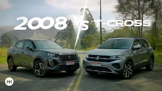 NA FAIXA DOS R$ 170 MIL, QUAL COMPRAR? 🤔 COMPARATIVO: PEUGEOT 2008 GT VS VOLKSWAGEN T-CROSS