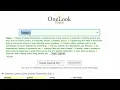OneLook Thesaurus Search Overview