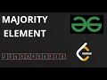 Majority element - Geeks for Geeks LeetCode