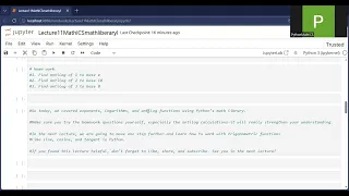 Python Math Library Tutorial Log exp sqrt pow Explained Guide lecture11
