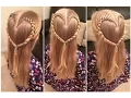 Cute Valentines Braided Heart Hairstyle by Two Little Girls Hairstyles