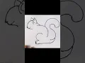 How to draw a squirrel drawing Easy drawing ideas