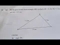 Calculate angle ABC area ABC and shortest distance from B to AC 2021 paper 2 Trigonometry