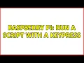 Raspberry Pi Run a script with a keypress 2 Solutions