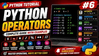 Python Tutorial Python Operators Explained Arithmetic Logical Comparison More