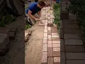 Paving with mixed bricks