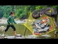 Download Lagu Amazing:  How to Make an Anaconda-Proof Fish Trap Using Primitive Methods – Catch HUGE Fish!