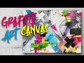 Street Art Painting Demo Layered Acrylic Graffiti Art How-To Masking Tape Painting 090