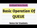 Basic Operation of Queue DeQueue EnQueue IsEmpty IsFull peek