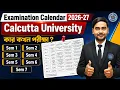 BREAKING Calcutta University Academic Calendar 2026-27 OUT Sem 1 8 Dates