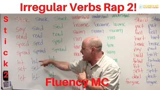 stick 2 irregular verbs grammar rap song to learn english with fluency mc 